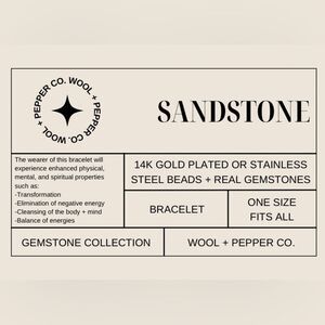NWT Wool + Pepper Co. Sandstone Bracelet
